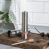 Aicok Stainless Steel Electronic Salt and Pepper Grinder Set with Adju