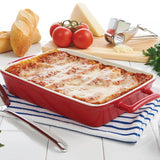 Mrs. Anderson&s Baking Rose Ceramic 9 x 13 inch Lasagna Pan